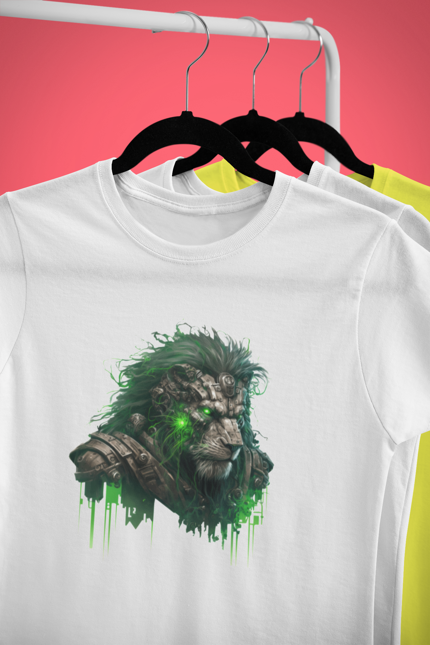 Premium Photo | Angry head of lion t shirt design for print design